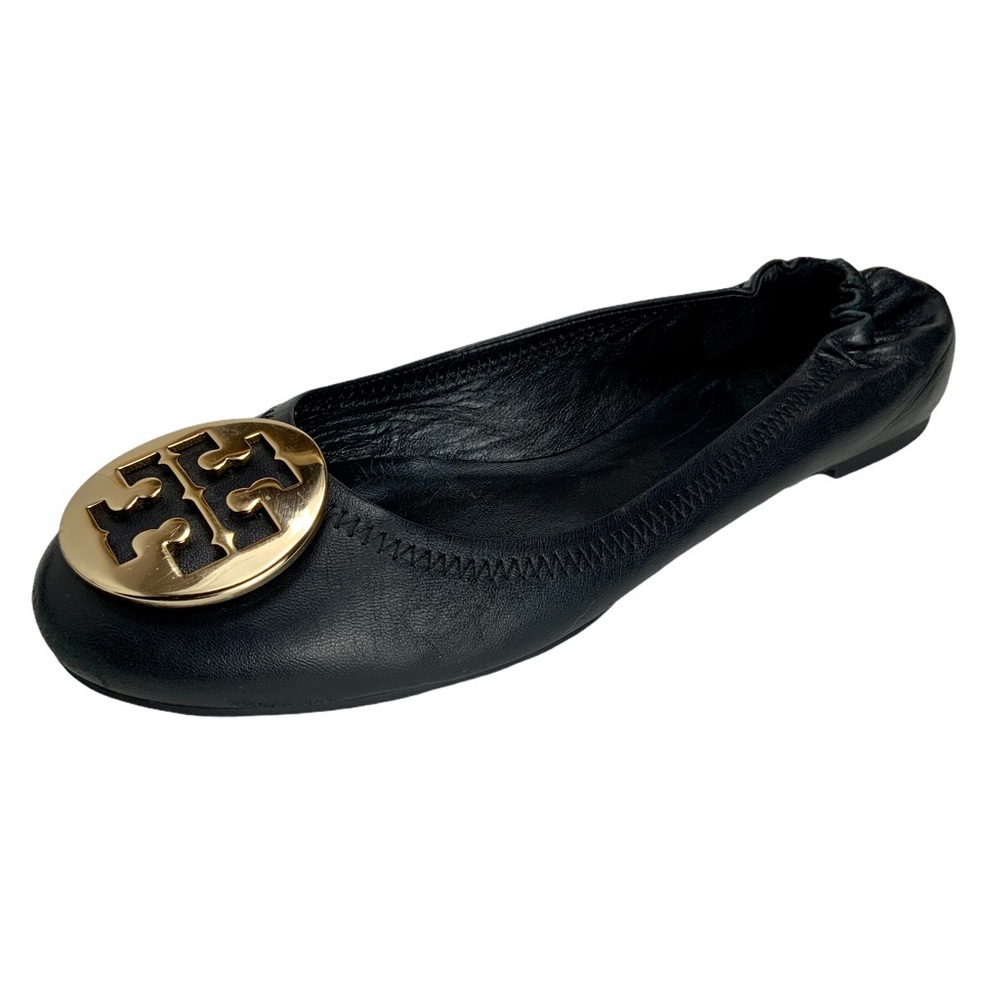 SOLD ***TORY BURCH Reva Black Flats. SZ 8.5 - Picture 5 of 15